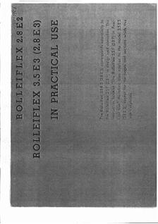 Rollei Rolleiflex 2.8 E 3 manual. Camera Instructions.